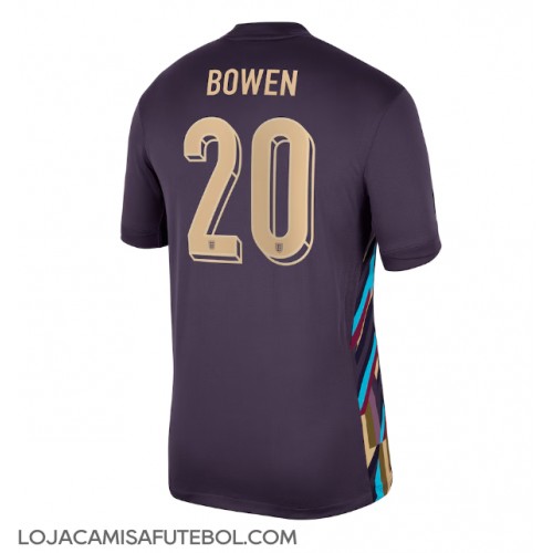 Camisa de Futebol Inglaterra Jarrod Bowen #20 Equipamento Secundário Europeu 2024 Manga Curta